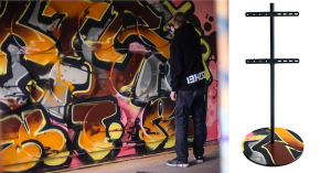 Graffiti-artist illustreert tv-standaards XTRARM