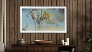 Meesterwerken Salvador Dalí getoond op The Frame Samsung the Frame with a Dali image