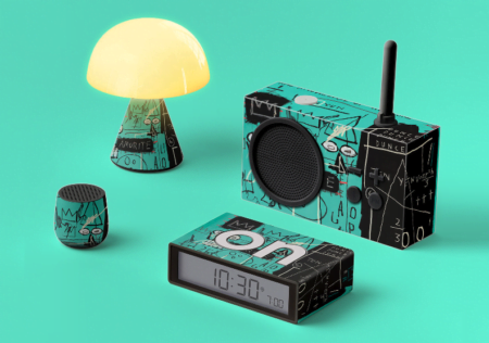 Lexon komt met kunstige set apparaten Basquiat gadgets Lexon