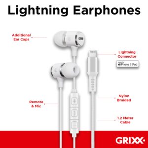 USPS's of the lightning earphones of Grixx