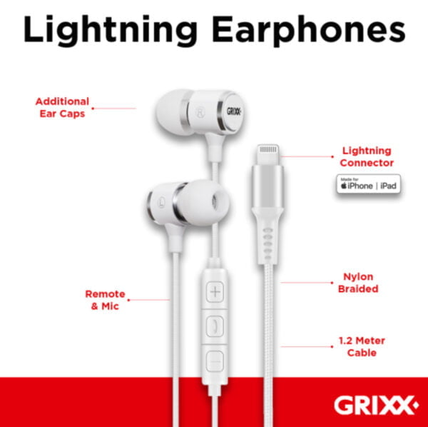 USPS's of the lightning earphones of Grixx