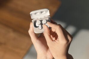 ATH-TWX7 earbuds in its cassette