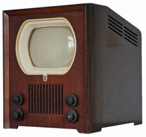Old fashioned tv from Philips, called The Kennel.