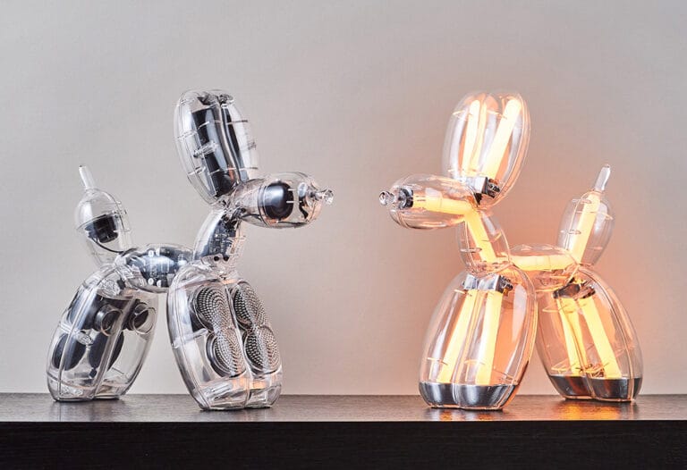 Two Ballon Dog gadgets looking at eachother