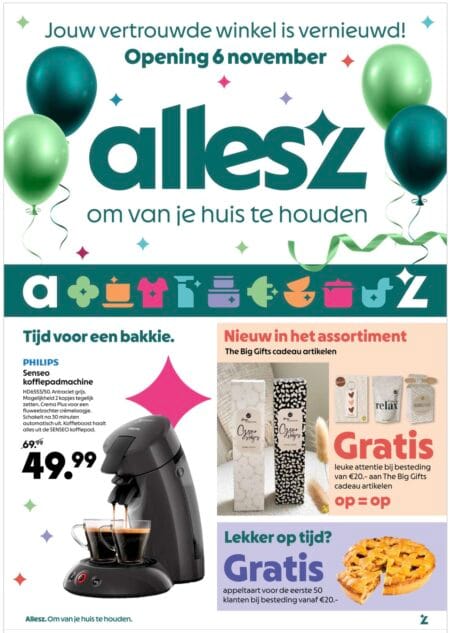 De folder van Allesz.