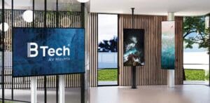 B-Tech AV Mounts in een opstelling.