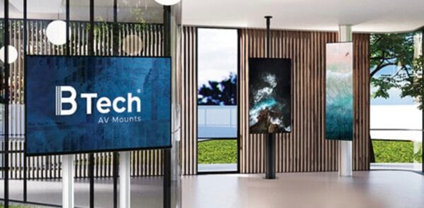 B-Tech AV Mounts in een opstelling.
